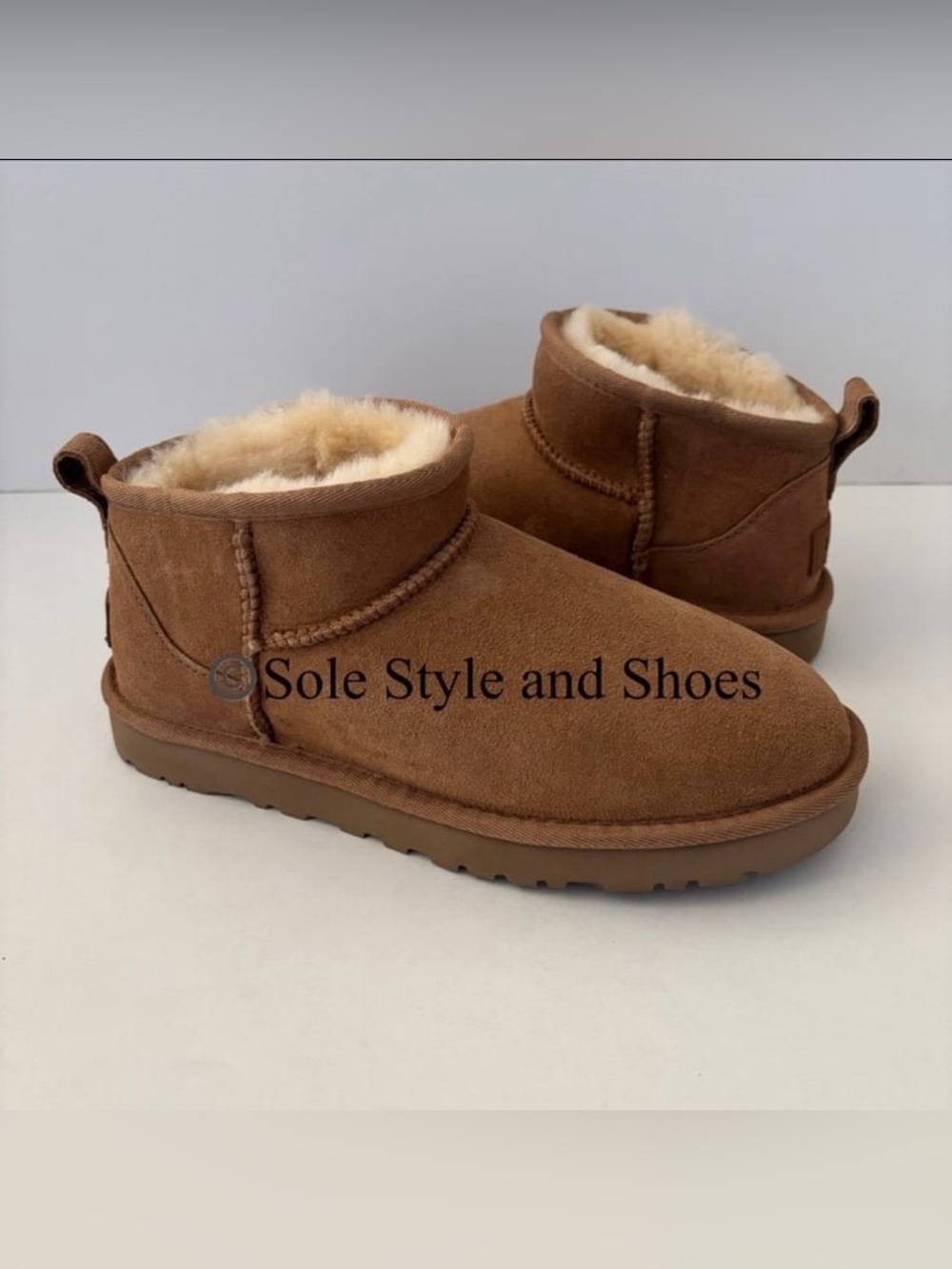 UGG Classic Ultra Mini Boots Chestnut 8 New without Box - Picture 11 of 11